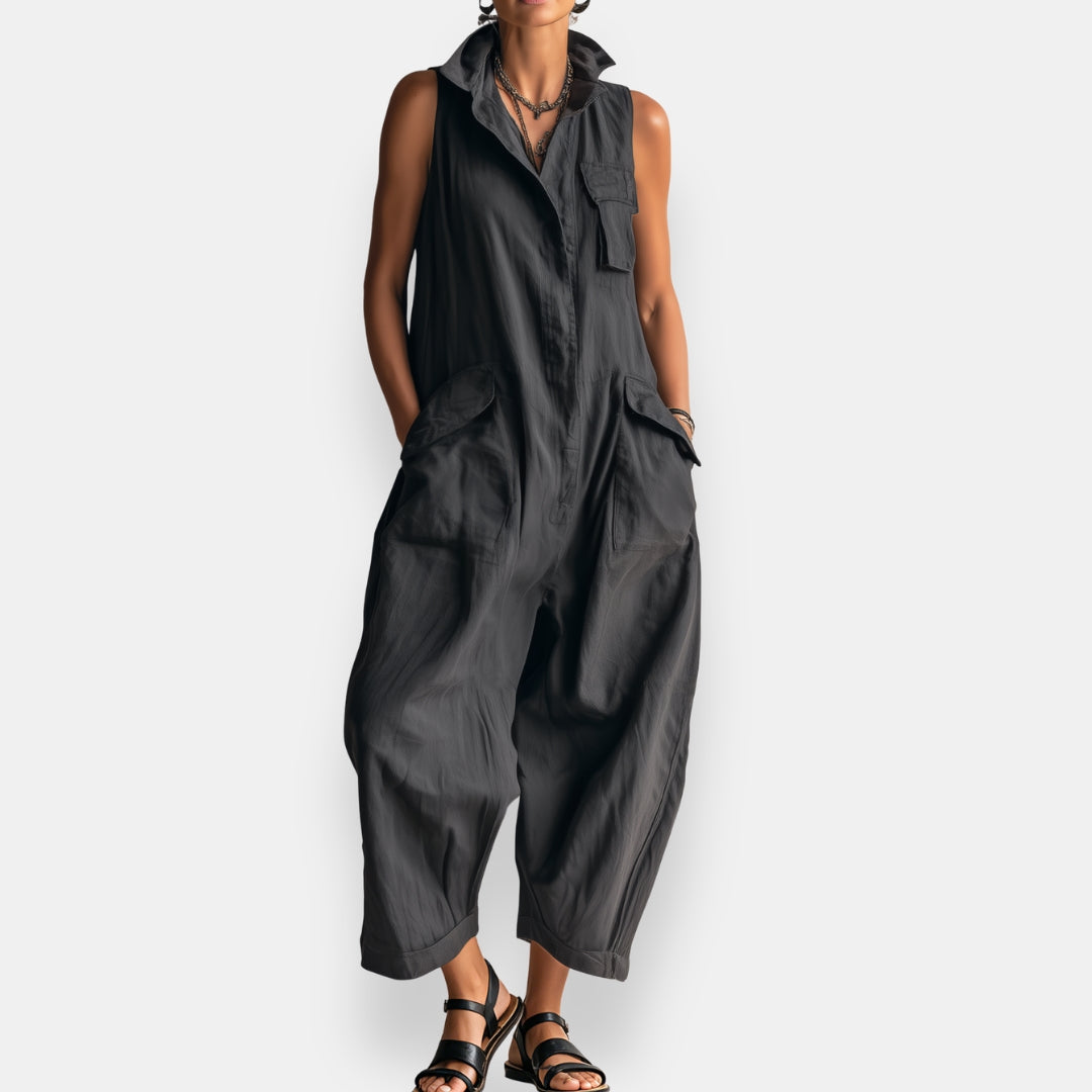 Mono sin mangas mujer oversize con bolsillos