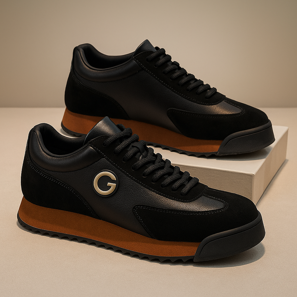 Zapatillas hombre cuero casual elegantes con cordones – sneakers urbanos cómodos