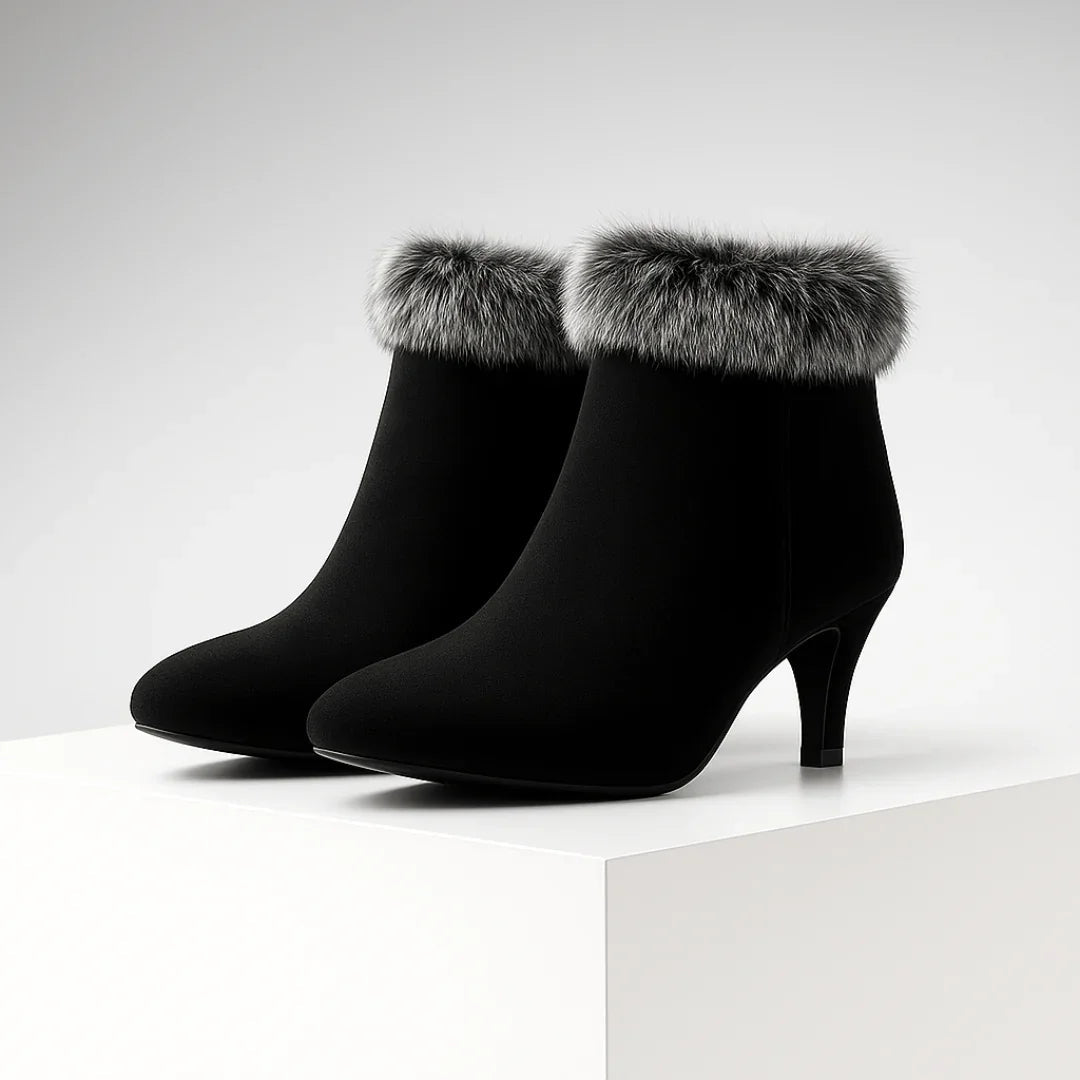 Botines Mujer Con Tacón Y Forro Cálido – Zapatos Elegantes Para Invierno