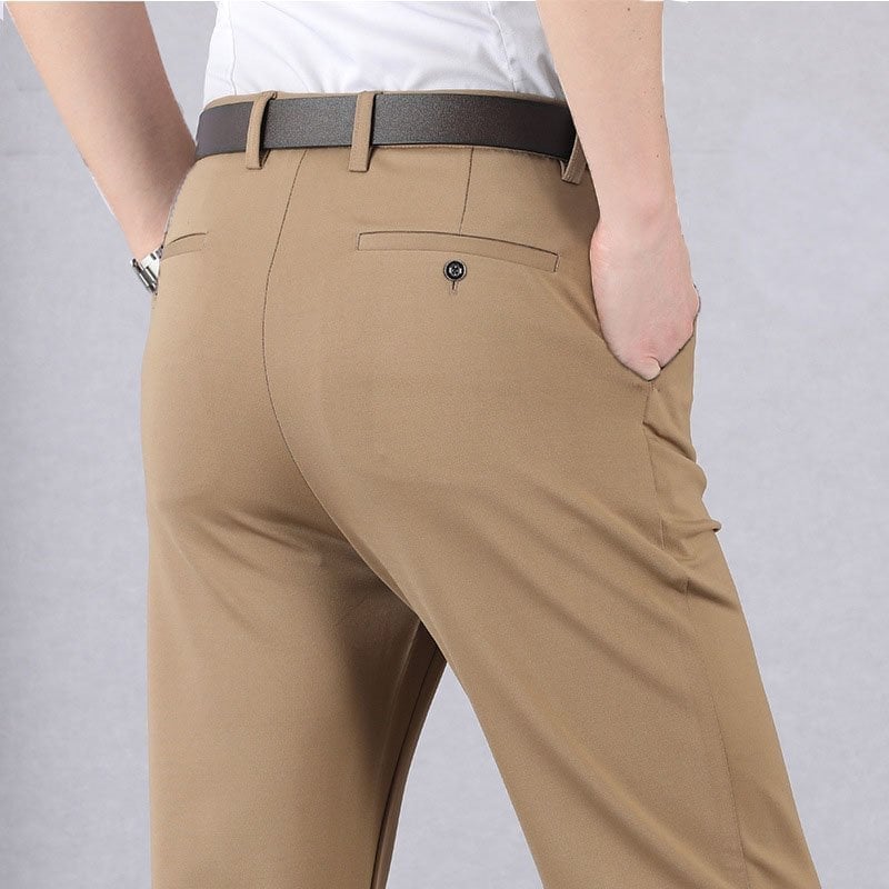 Pantalón slim para hombre de vestir con corte recto elegante
