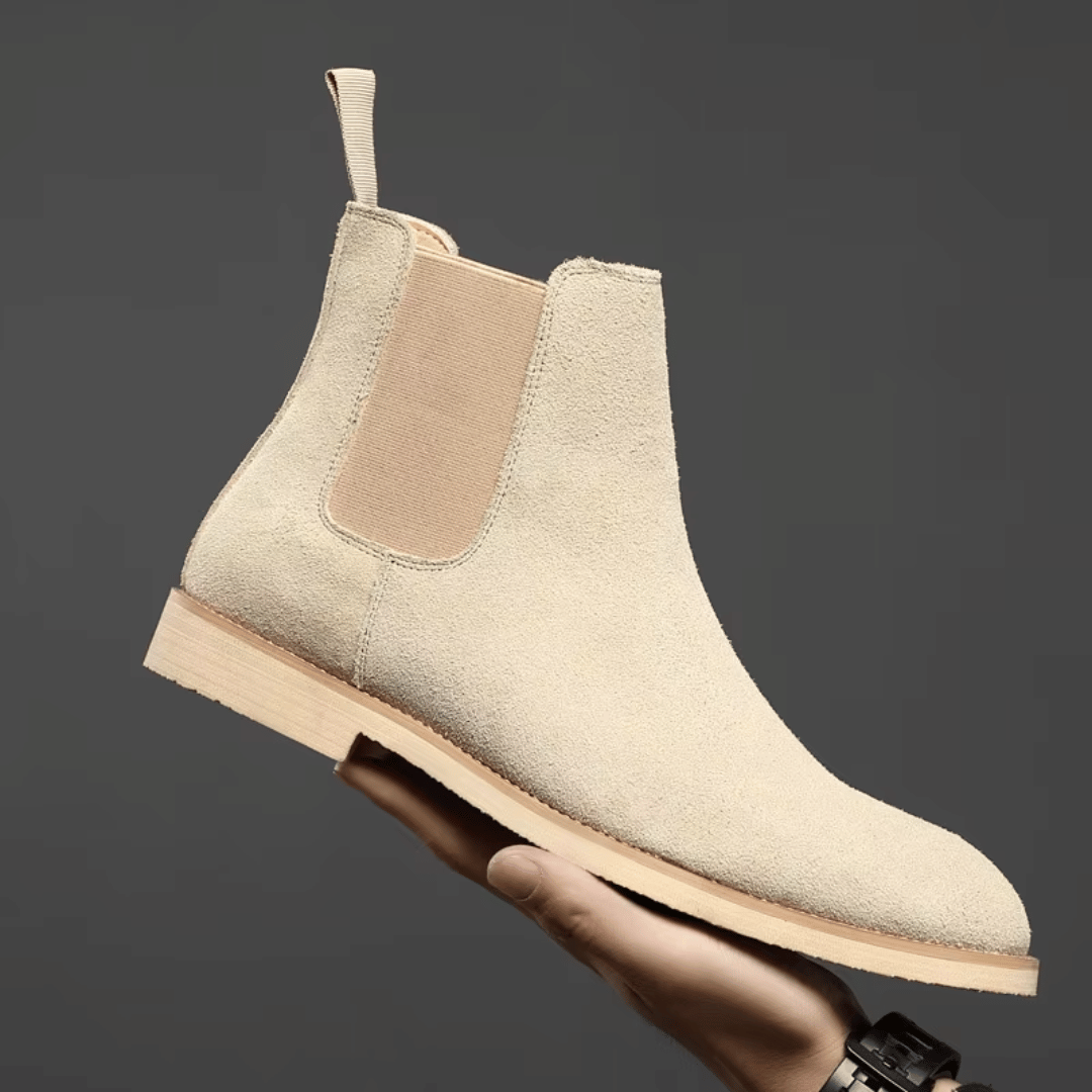 Botas Chelsea hombre ante casual elegantes sin cordones – botines cómodos tobillo