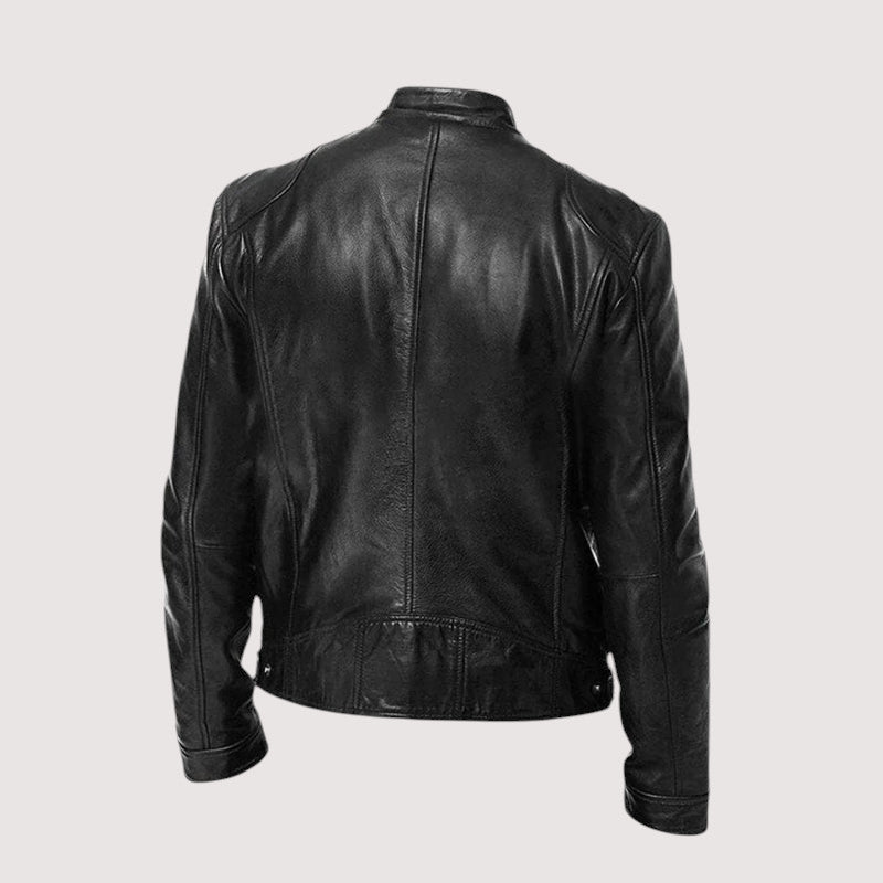 Chaqueta Hombre de Cuero Clásica – Estilo Biker Elegante y Moderno
