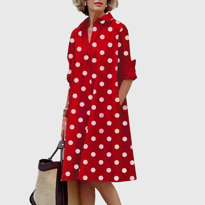 Vestido Mujer Camisero Con Bolsillos – Estilo Casual Elegante