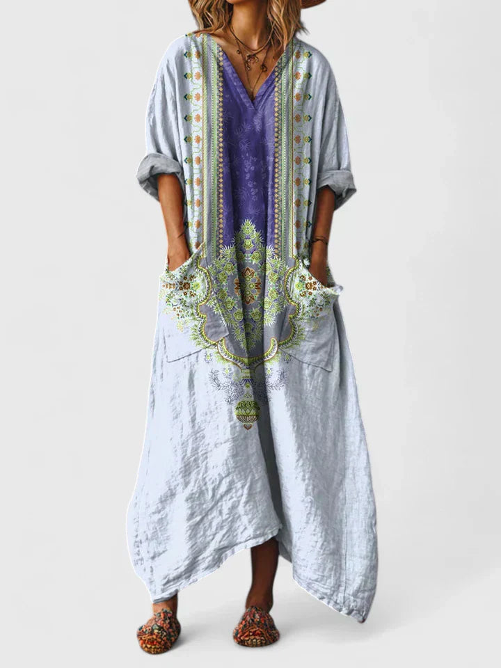 Vestido Maxi Mujer Suelto – Estilo Boho Cómodo y Fluido