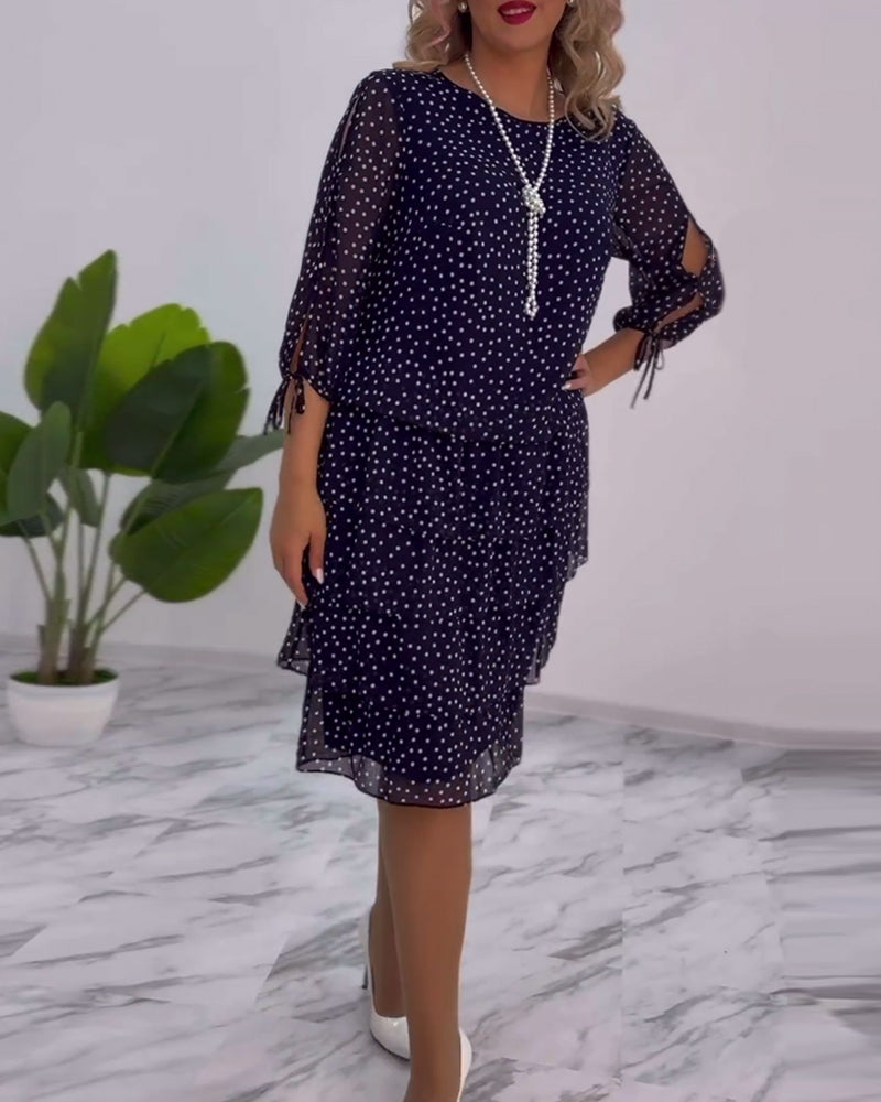 Vestido mujer con lunares y mangas abiertas