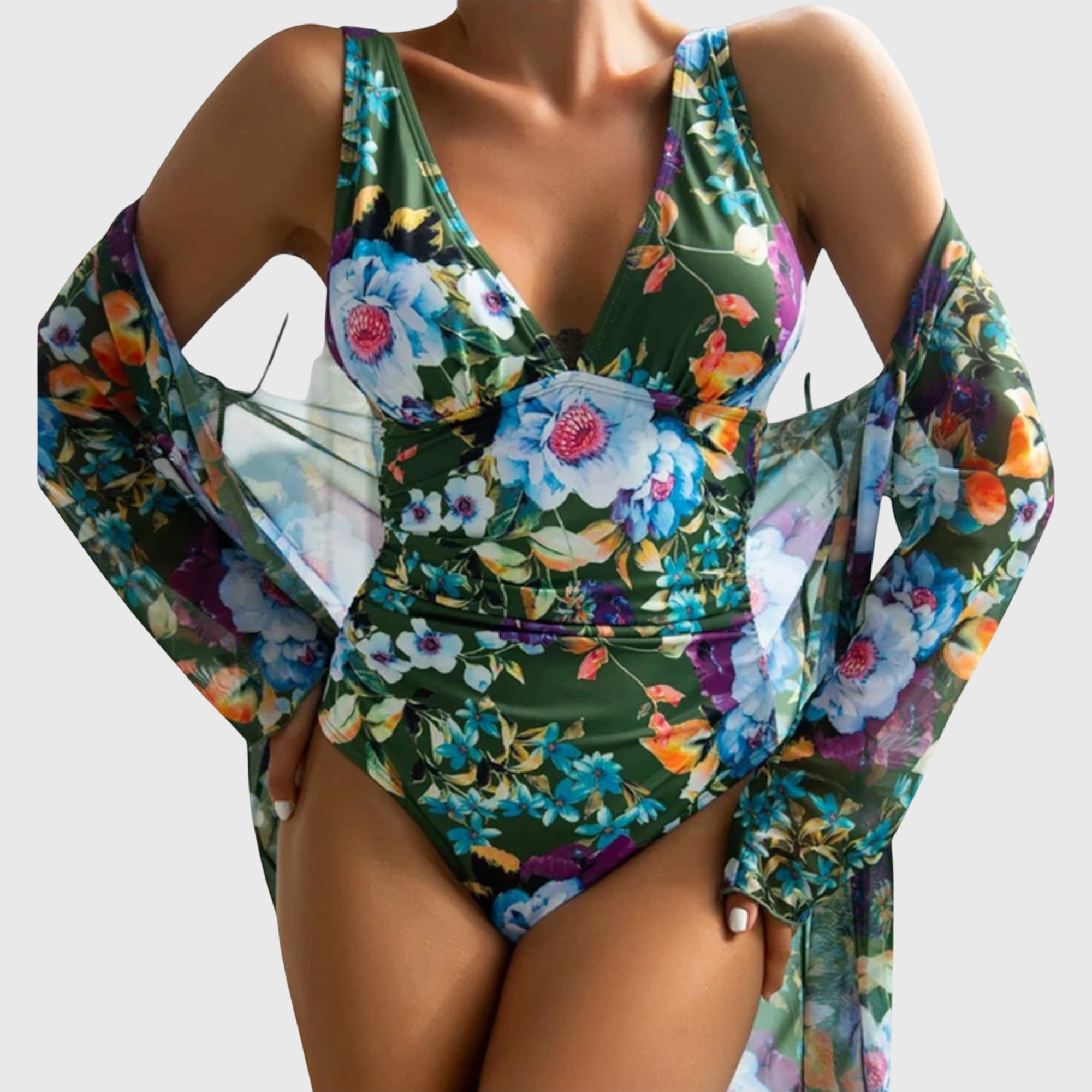 Bañador Mujer Floral Elegante – Conjunto Verano con Estilo