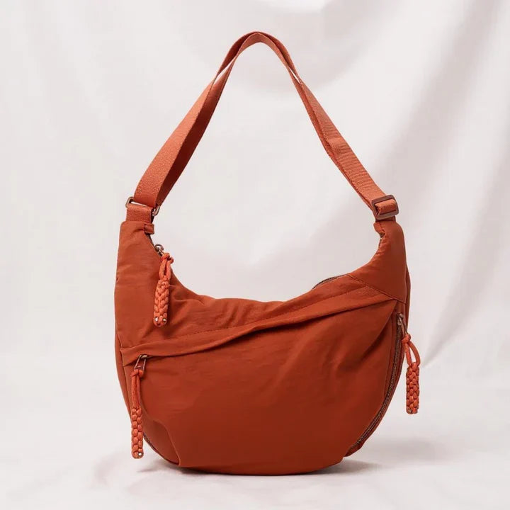 Bolso bandolera mujer en nylon con bolsillos y correa ajustable
