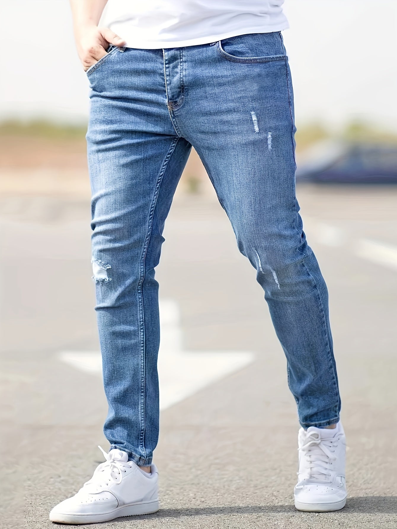 Jeans slim fit hombre estilo urbano moderno – pantalones cómodos casuales
