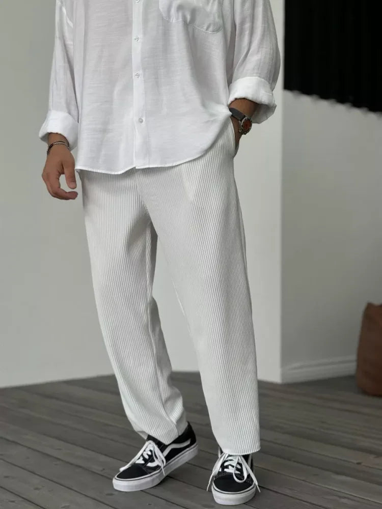 Pantalones hombre elegantes cómodos – estilo clásico versátil diario
