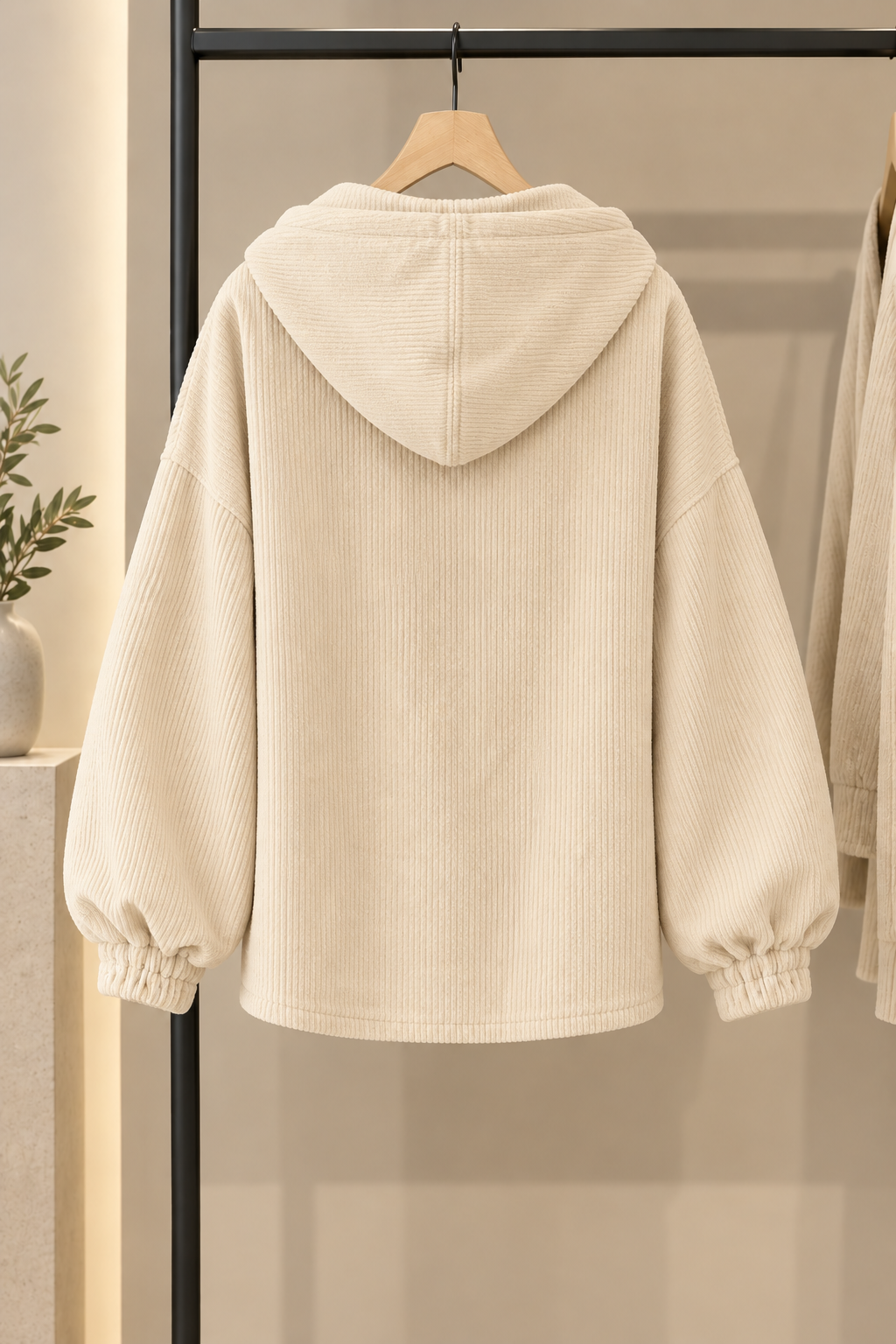 Chaqueta oversize con capucha para mujer de estilo relajado