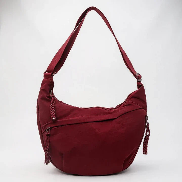 Bolso bandolera mujer en nylon con bolsillos y correa ajustable