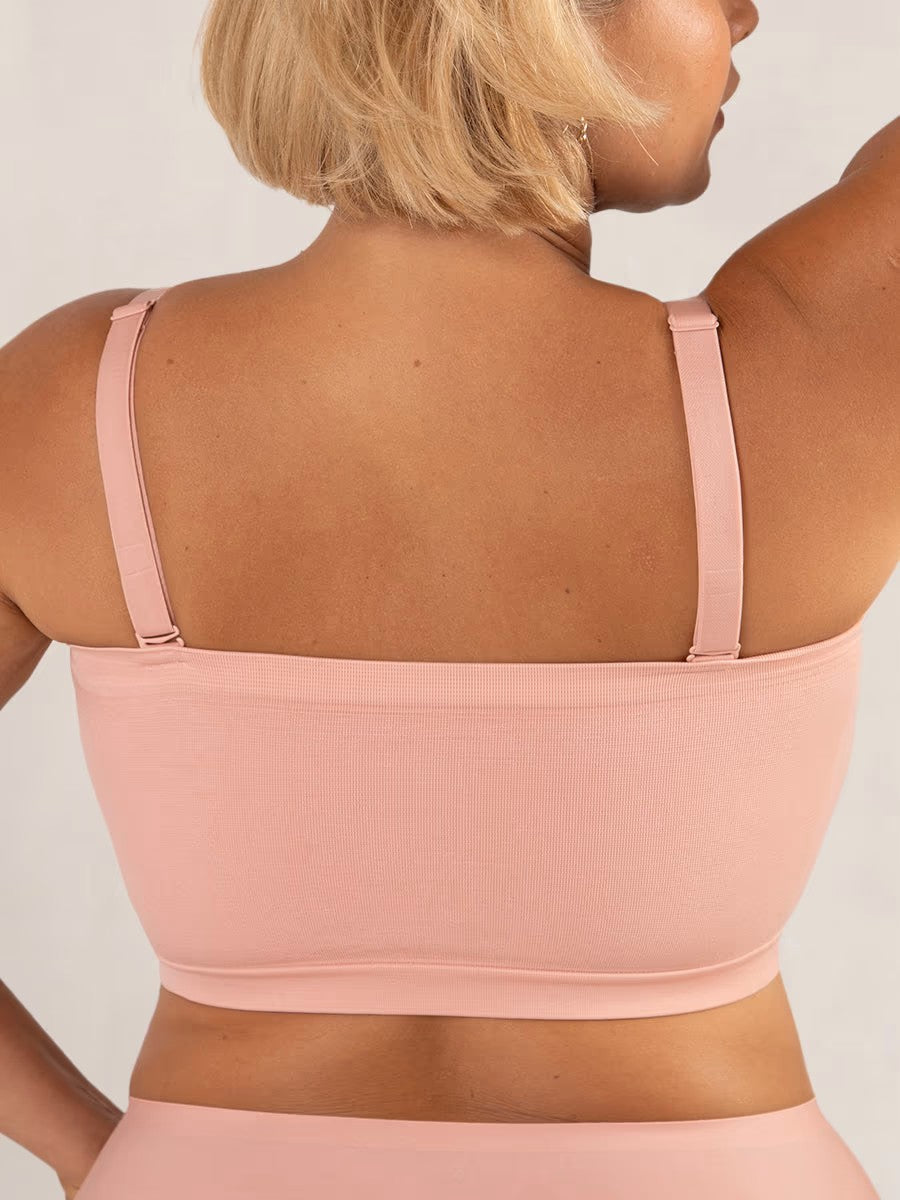 Sujetador bandeau mujer sin tirantes sin aros con efecto liso