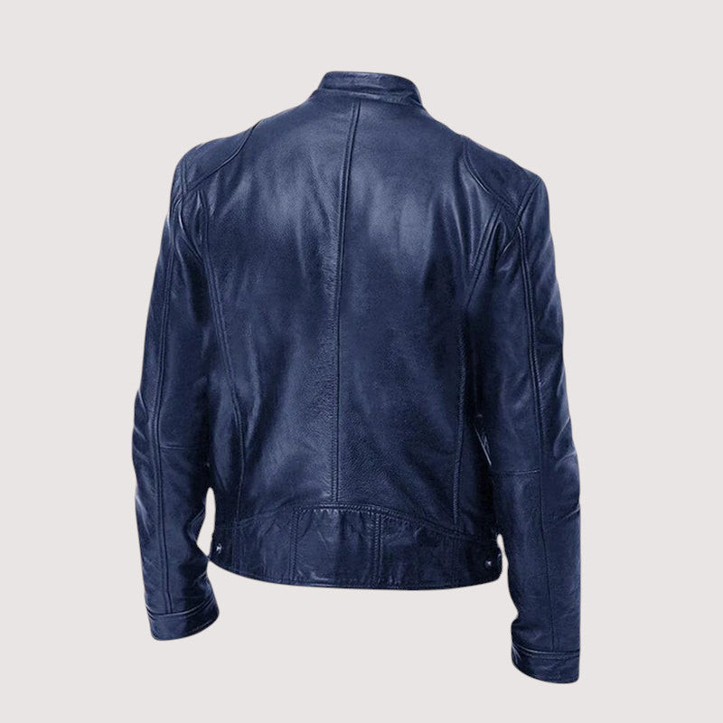 Chaqueta Hombre de Cuero Clásica – Estilo Biker Elegante y Moderno