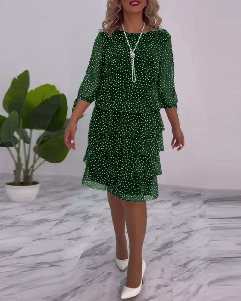 Vestido mujer con lunares y mangas abiertas