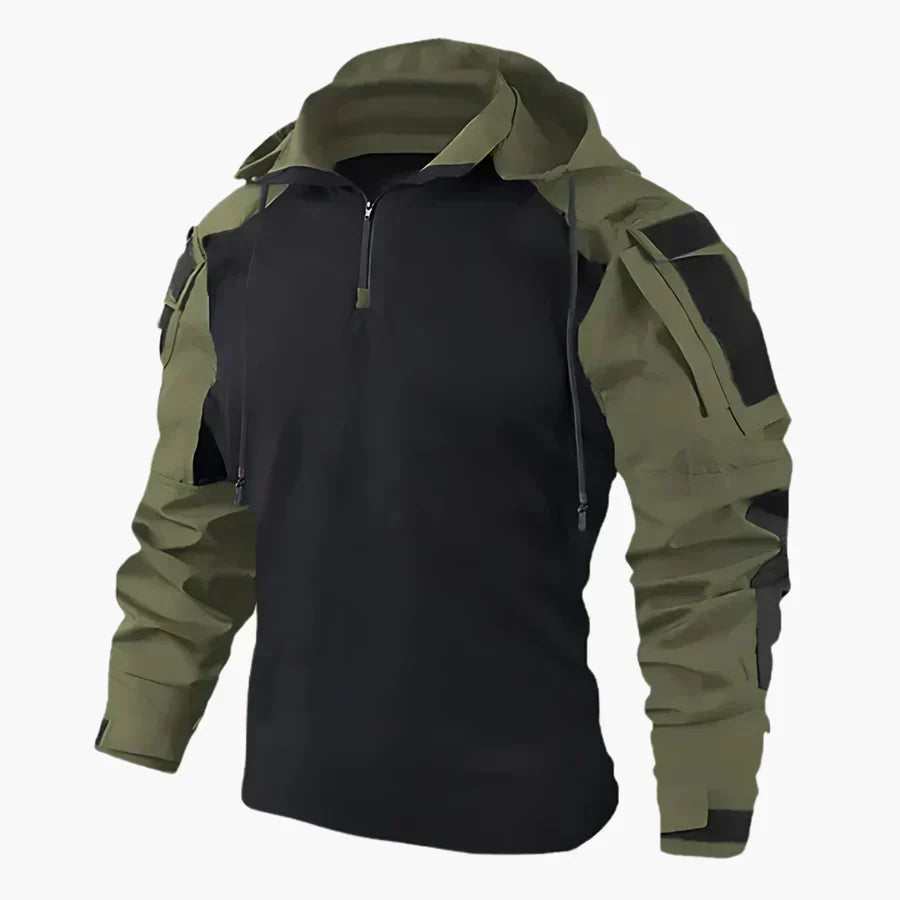 Sudadera hombre con capucha y mangas camuflaje