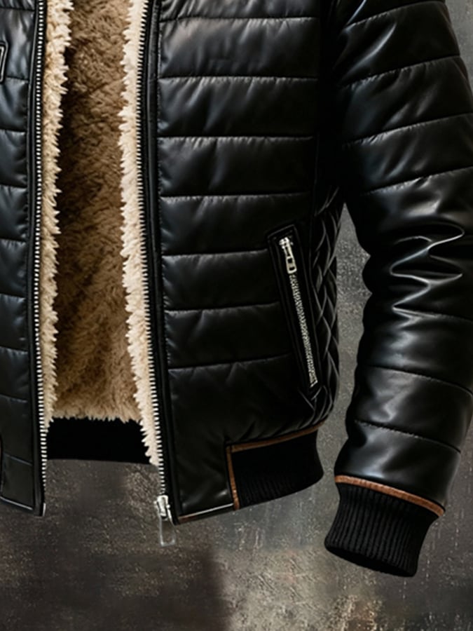 Chaqueta Hombre Acolchada con Forro Térmico – Abrigo Elegante Invierno