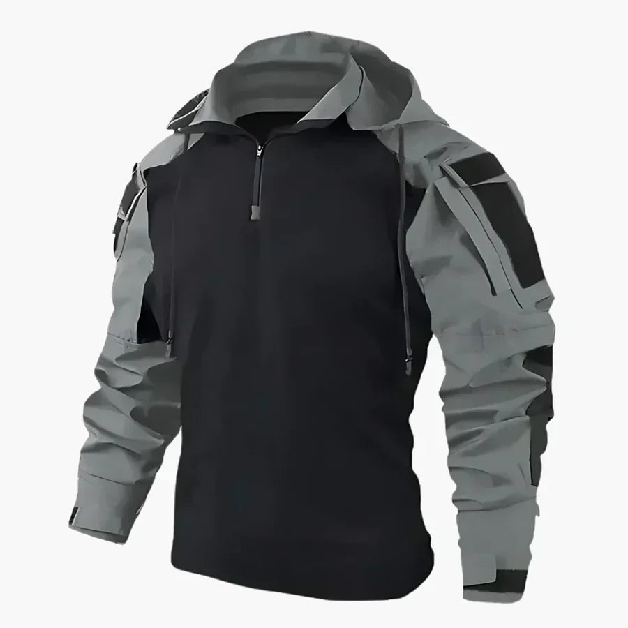 Sudadera hombre con capucha y mangas camuflaje