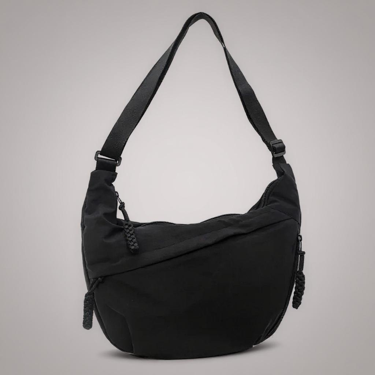 Bolso bandolera mujer en nylon con bolsillos y correa ajustable