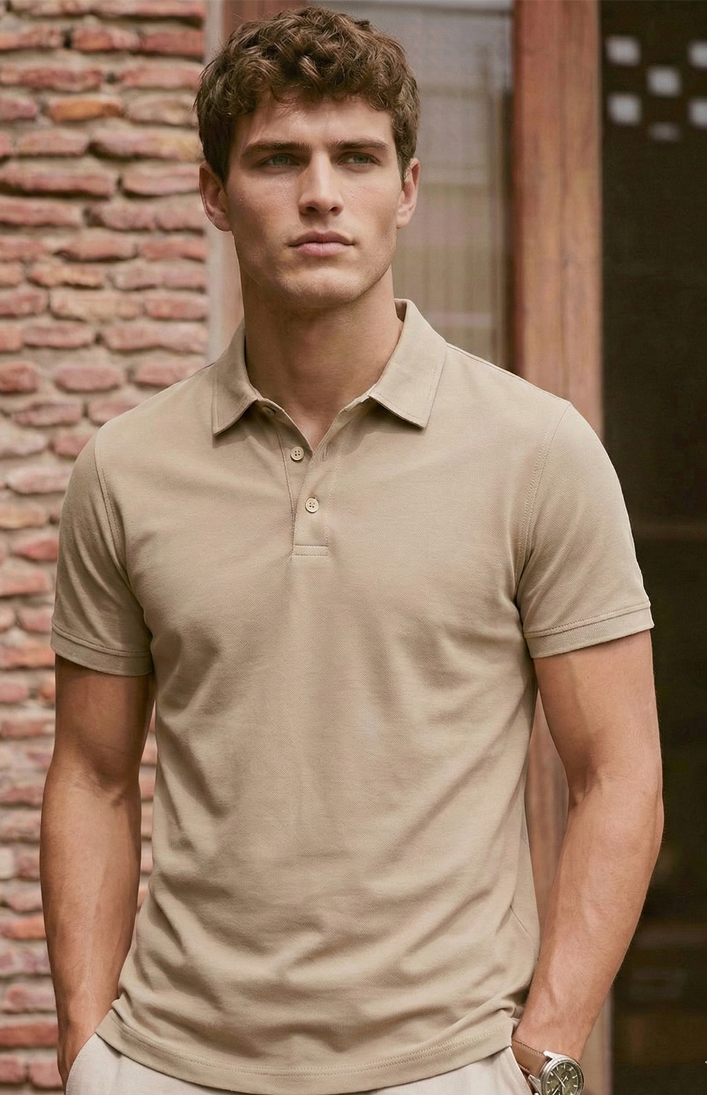 Polo de Punto Minimalista | Andrés – Beige