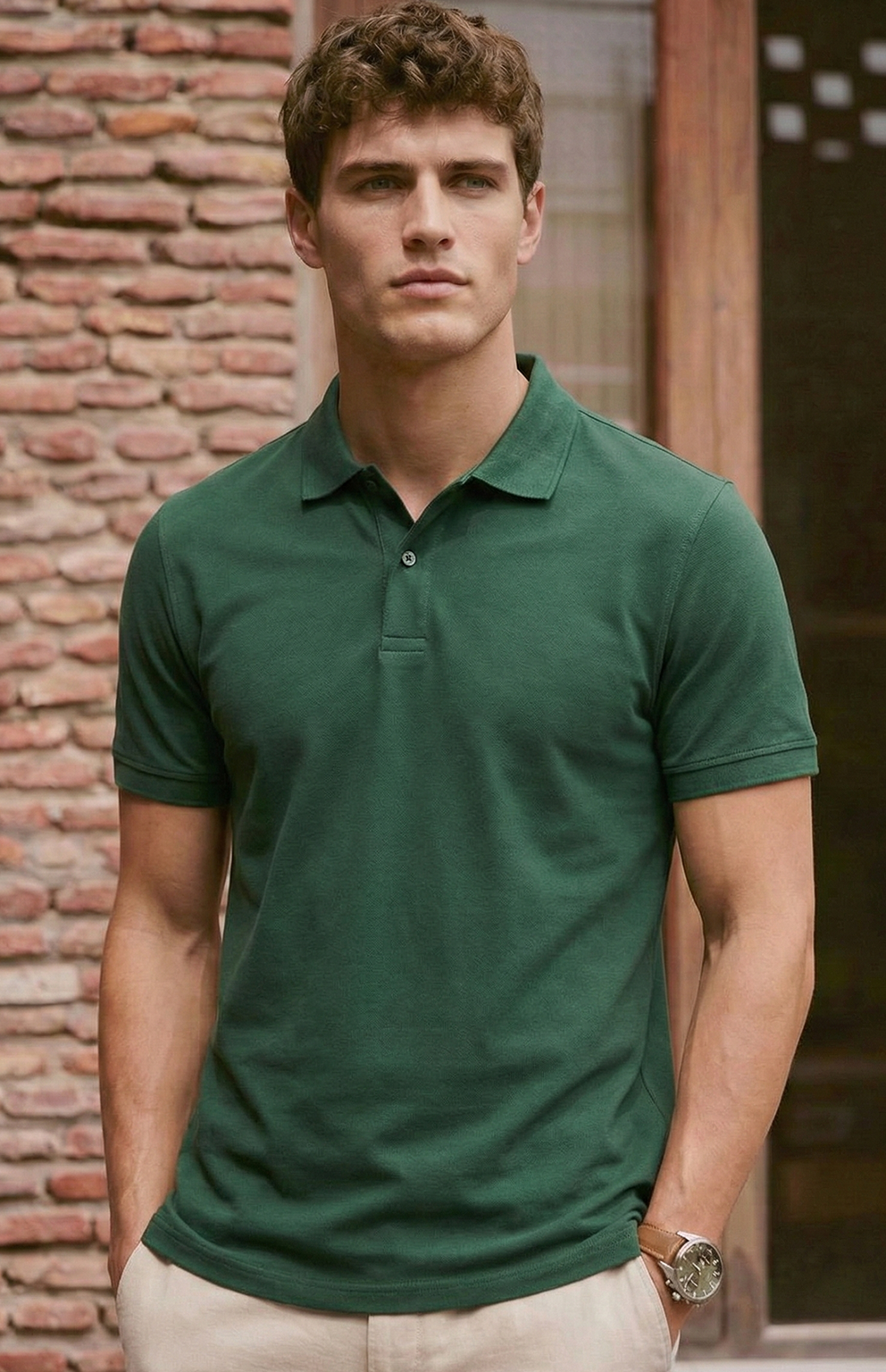 Polo de Punto Minimalista | Diego – Verde