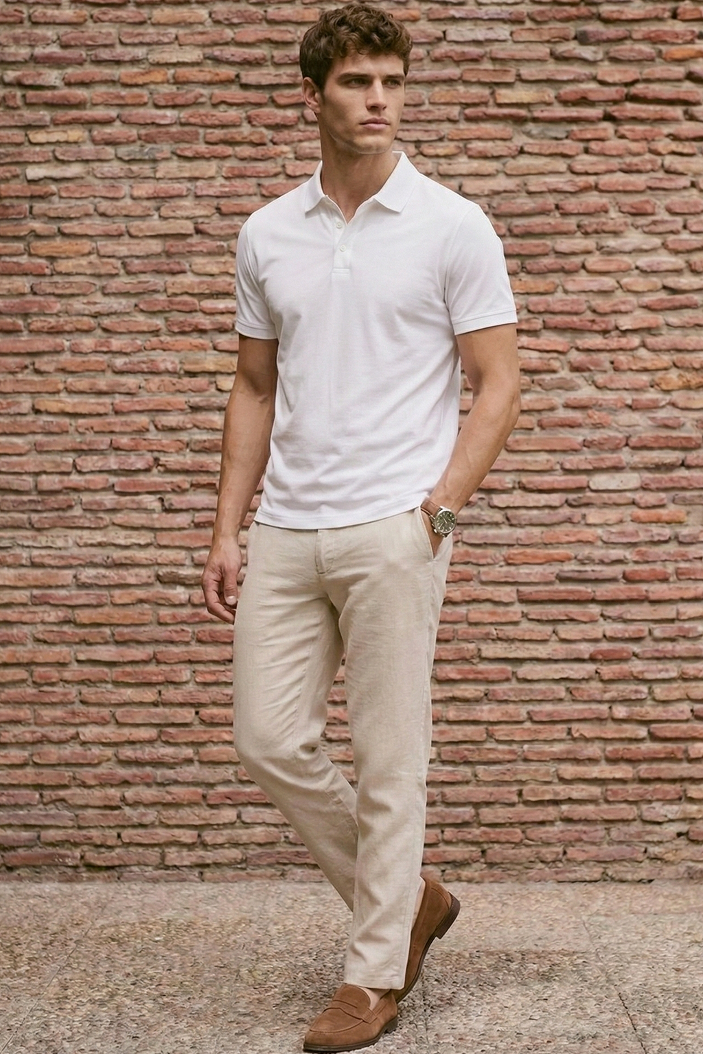 Polo de Punto Minimalista | Carlos – Blanco