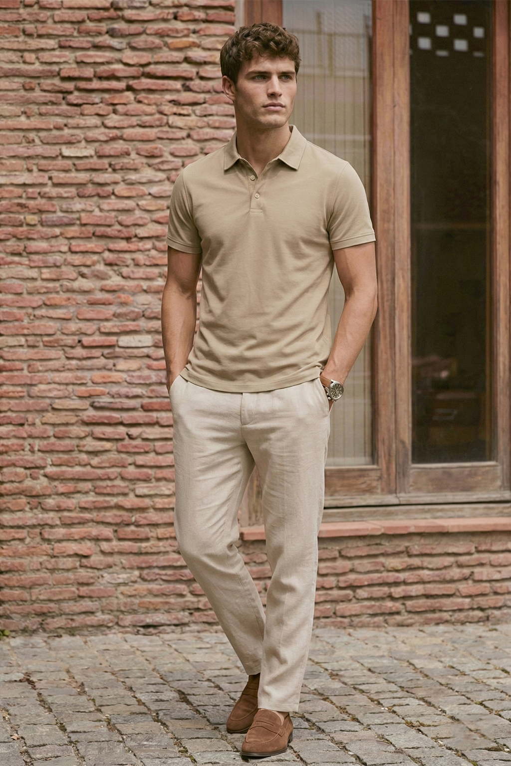 Polo de Punto Minimalista | Andrés – Beige