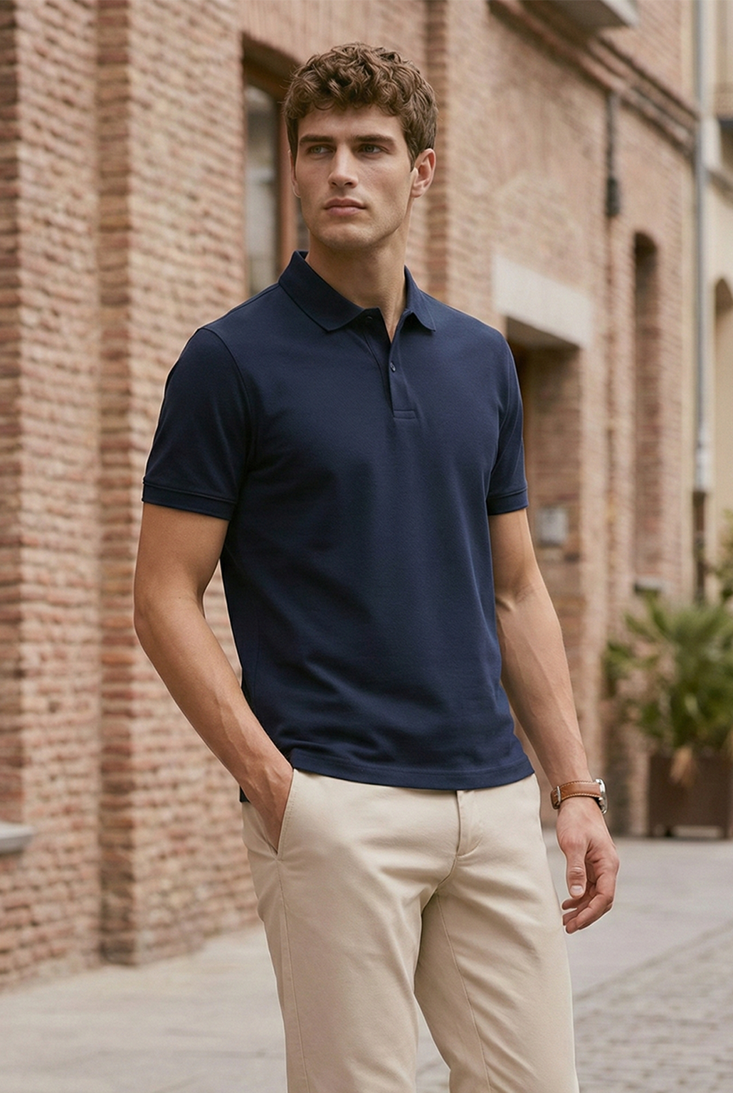 Polo de Punto Minimalista | Mateo – Azul Marino