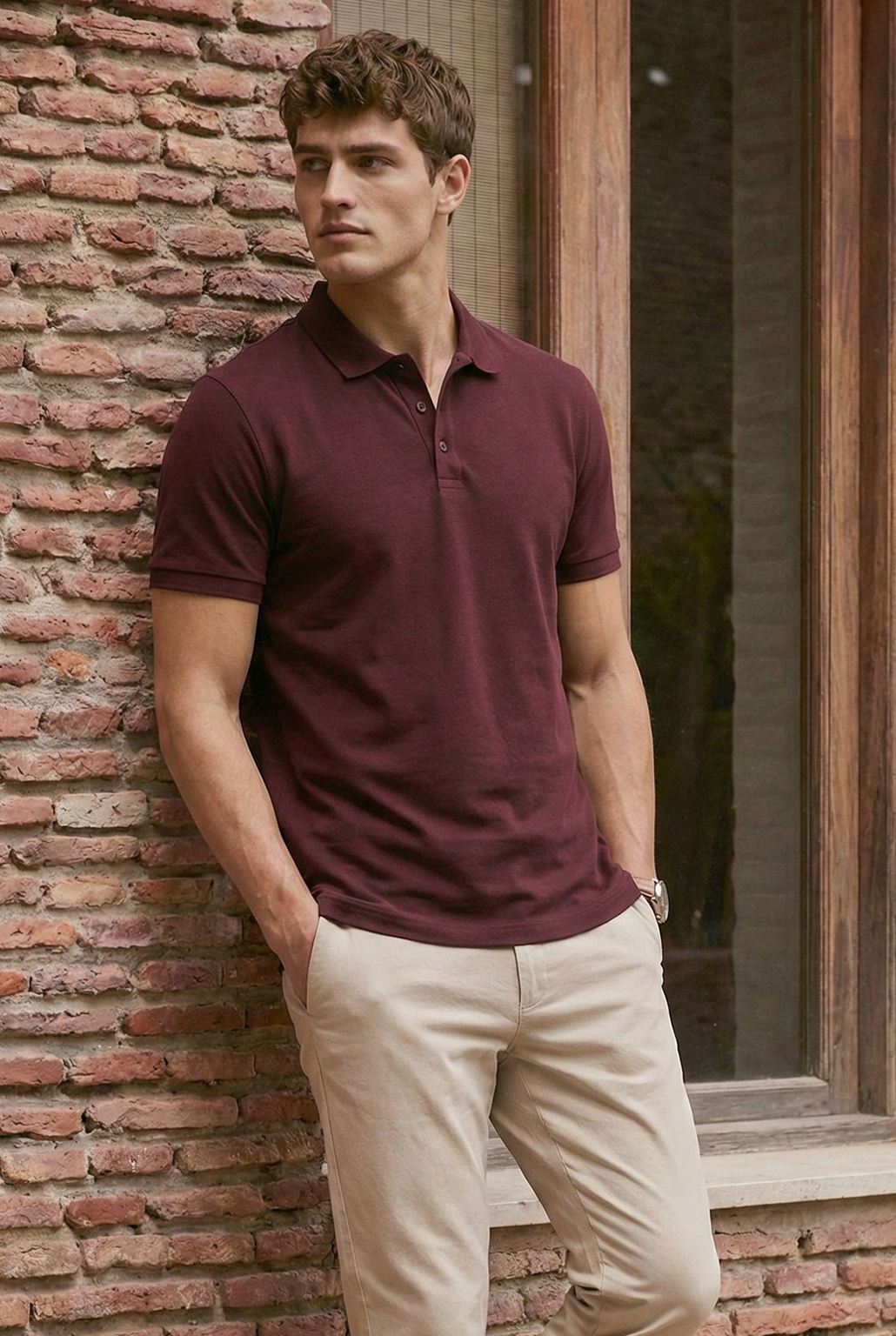 Polo de Punto Minimalista | Javier – Burdeos