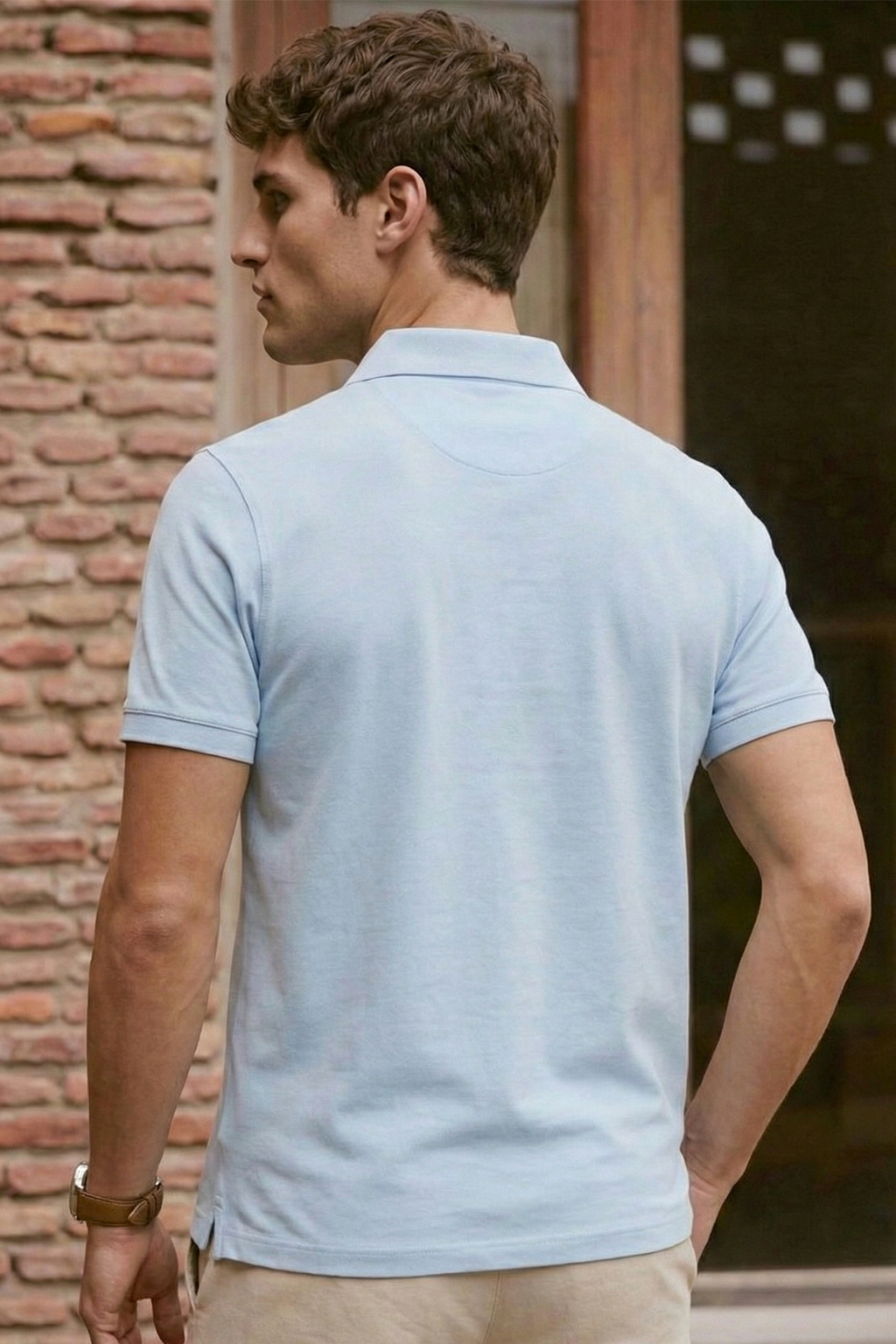 Polo de Punto Minimalista | Pablo – Azul Cielo