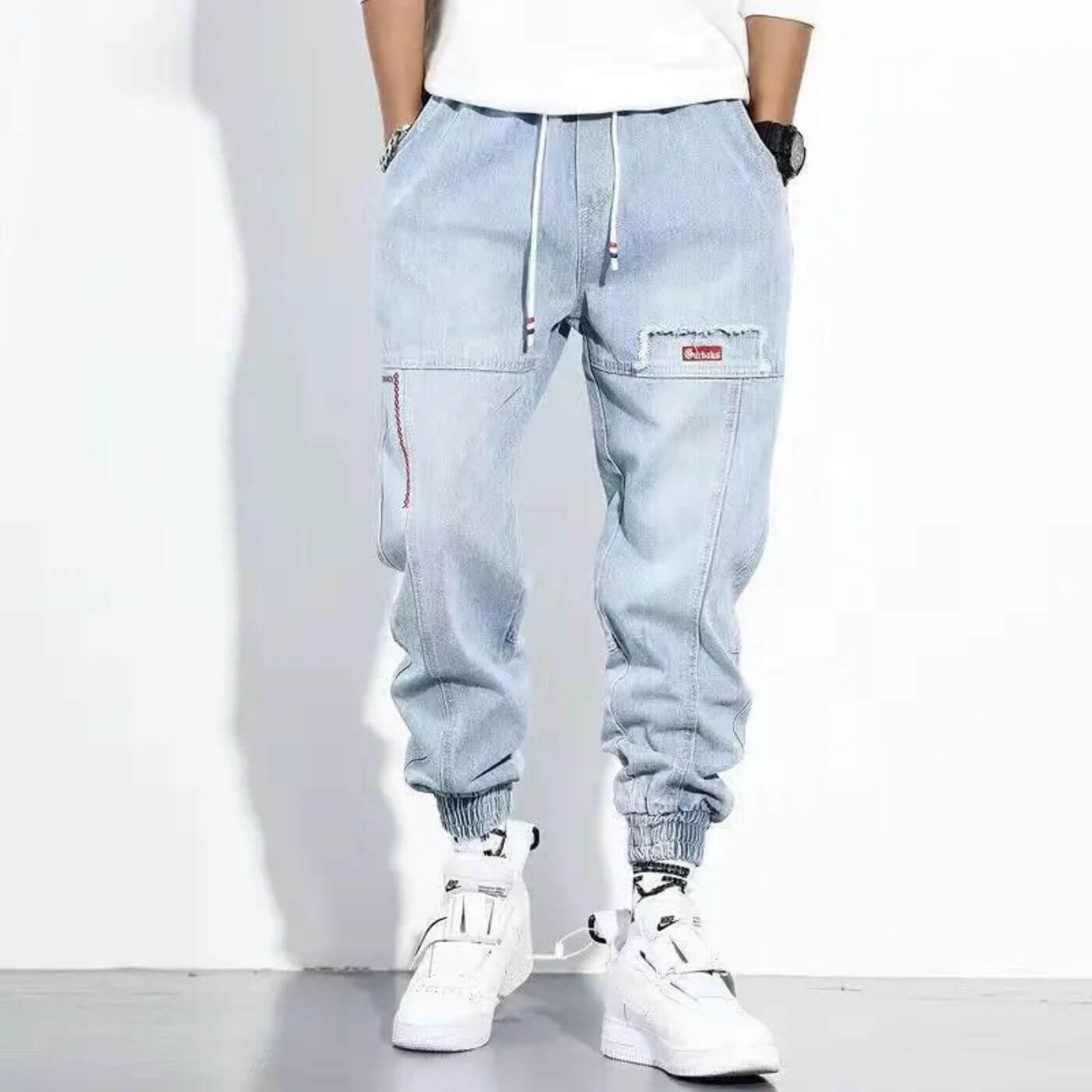 Pantalones harem hombre cómodos modernos – estilo casual versátil diario