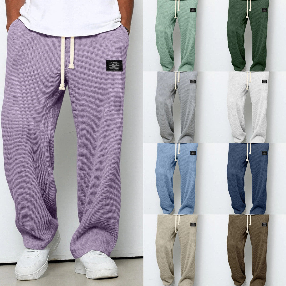 Pantalones hombre pierna ancha cómodos – ajuste relajado para uso casual