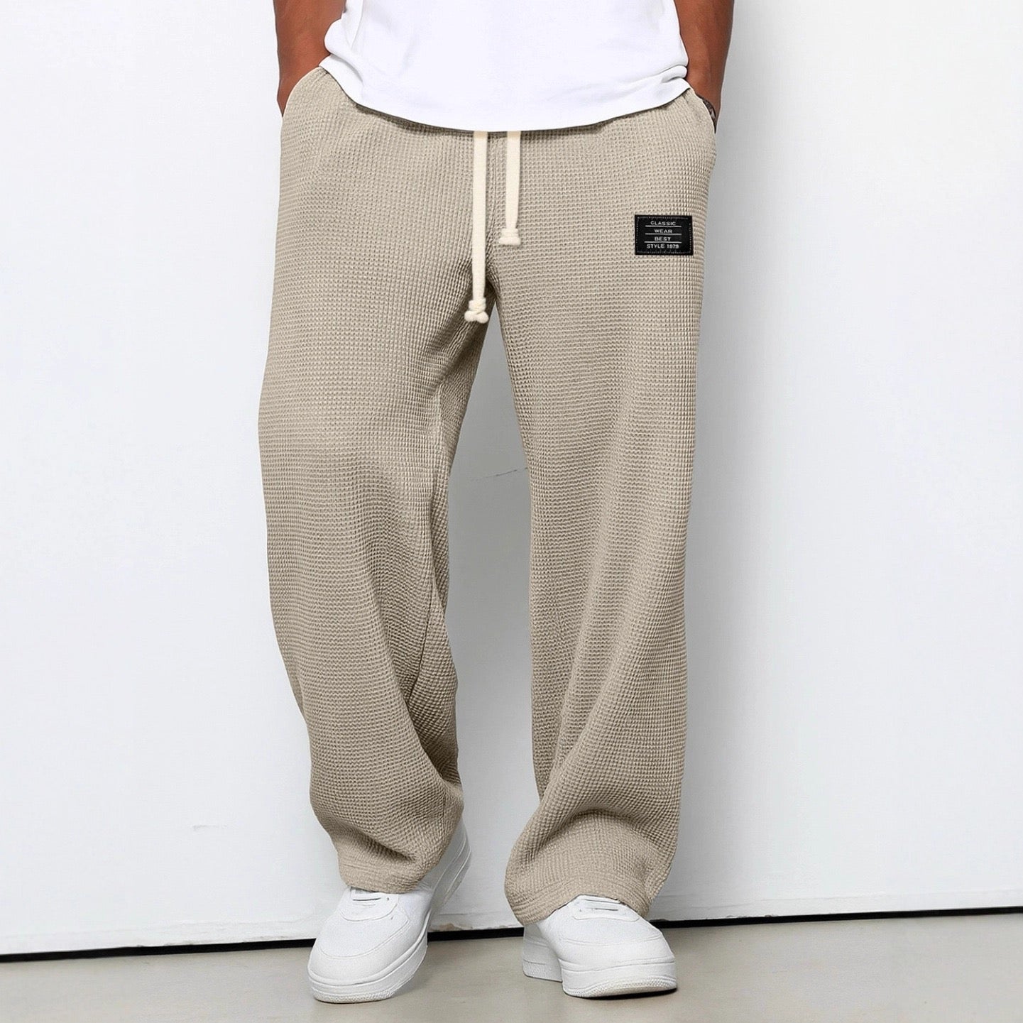 Pantalones hombre pierna ancha cómodos – ajuste relajado para uso casual