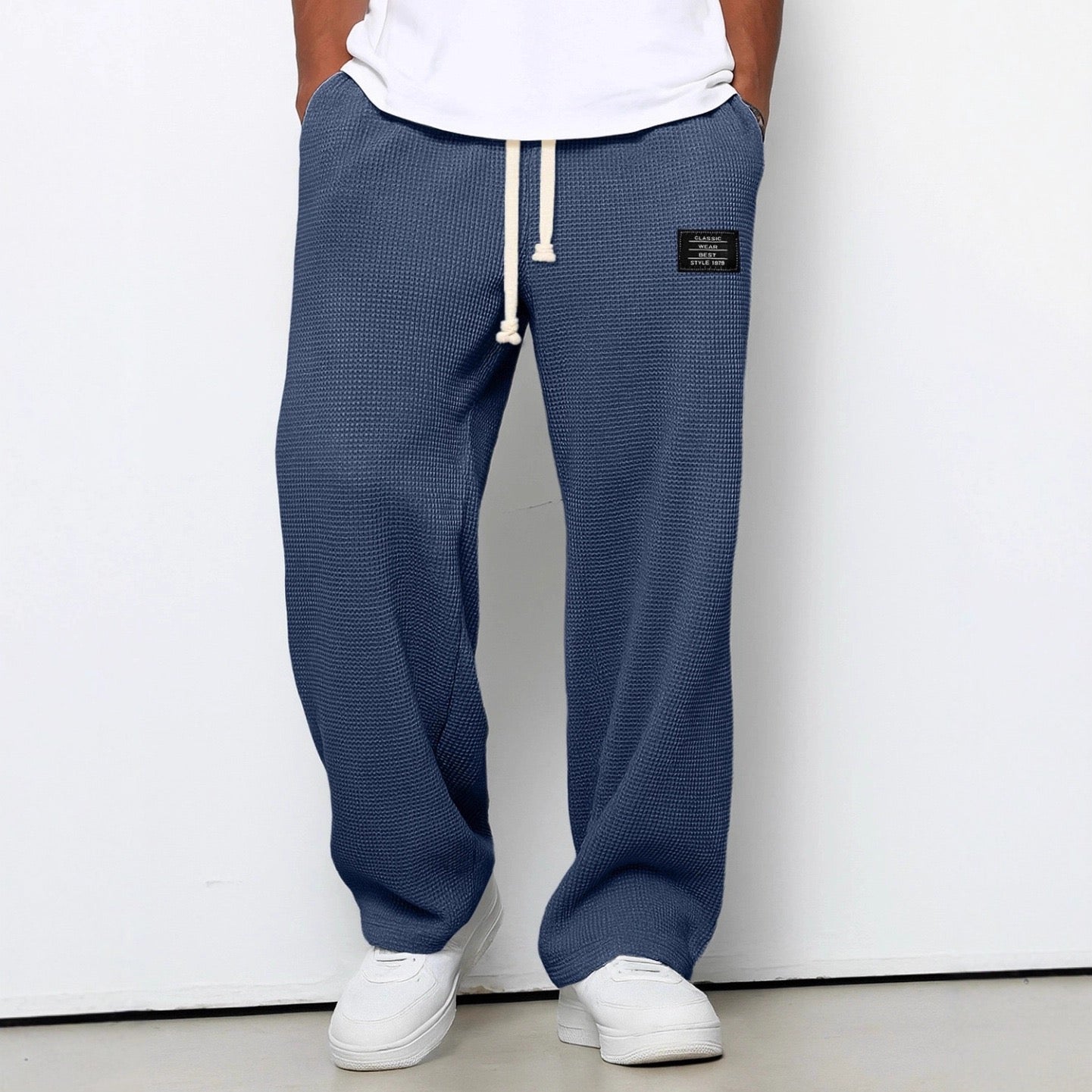Pantalones hombre pierna ancha cómodos – ajuste relajado para uso casual