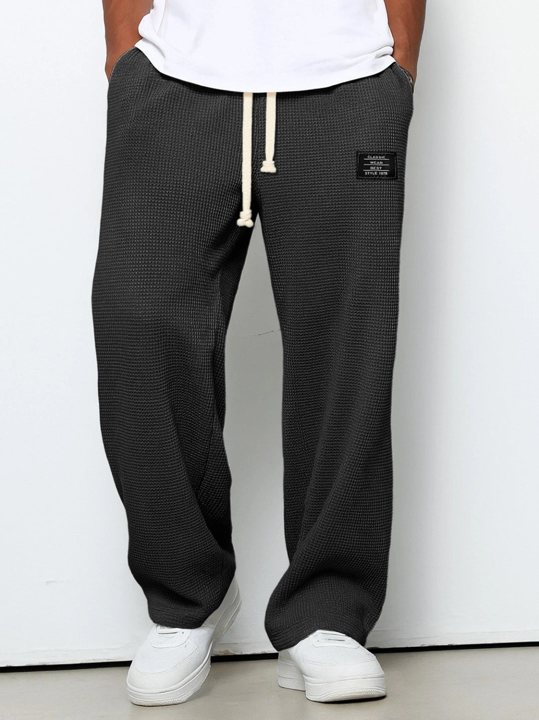 Pantalones hombre pierna ancha cómodos – ajuste relajado para uso casual