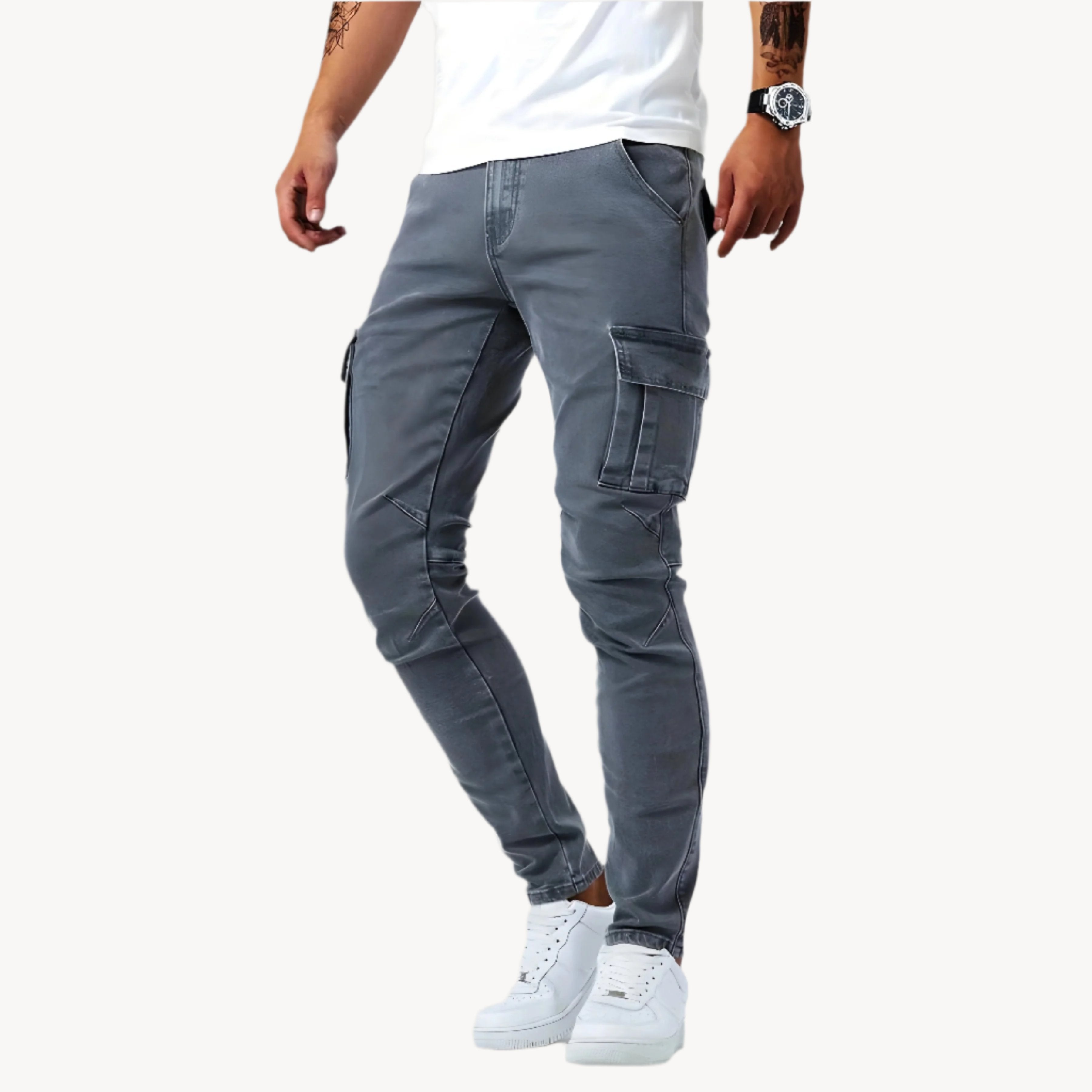 Pantalón cargo hombre elástico cómodo – estilo urbano funcional para uso diario