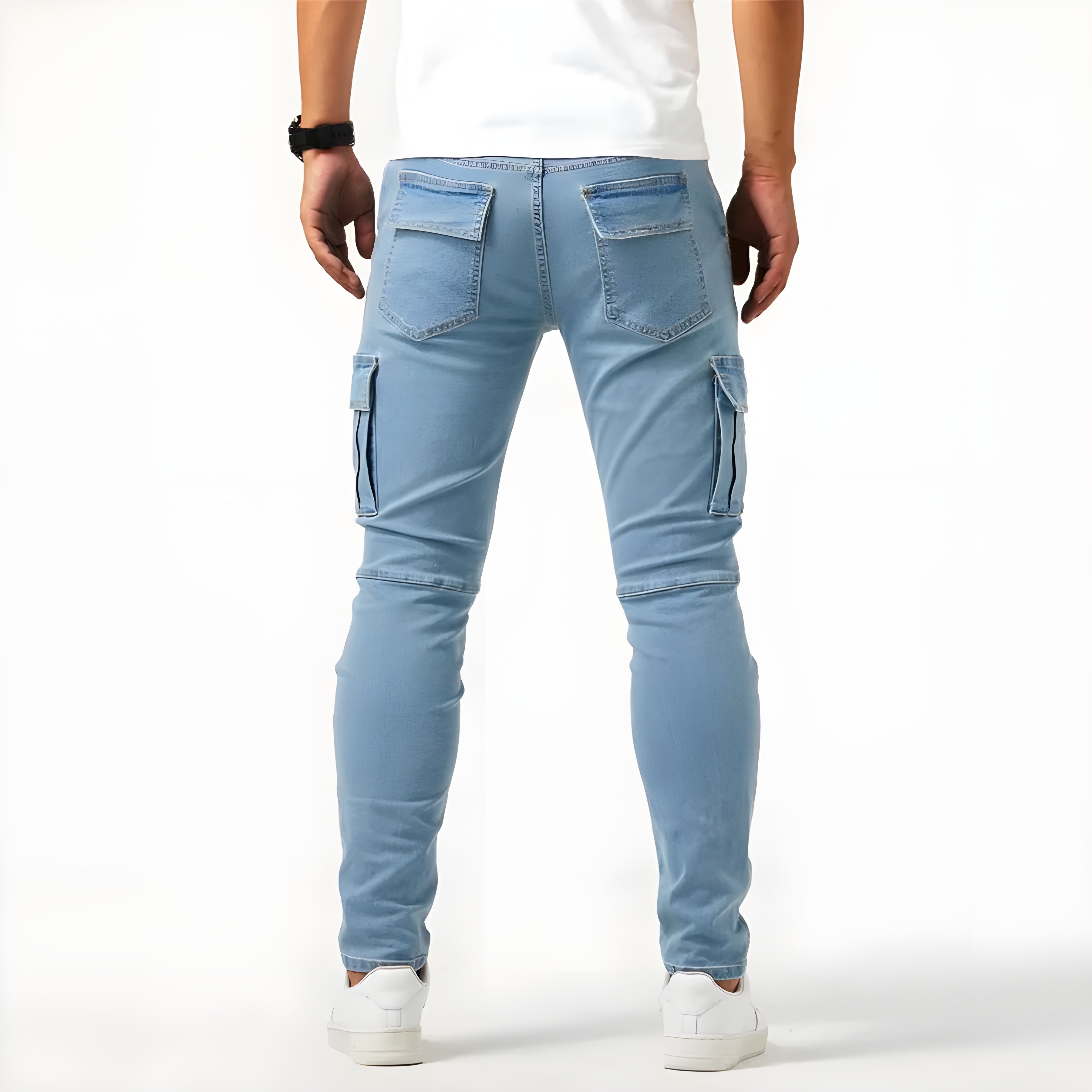 Pantalón cargo hombre elástico cómodo – estilo urbano funcional para uso diario