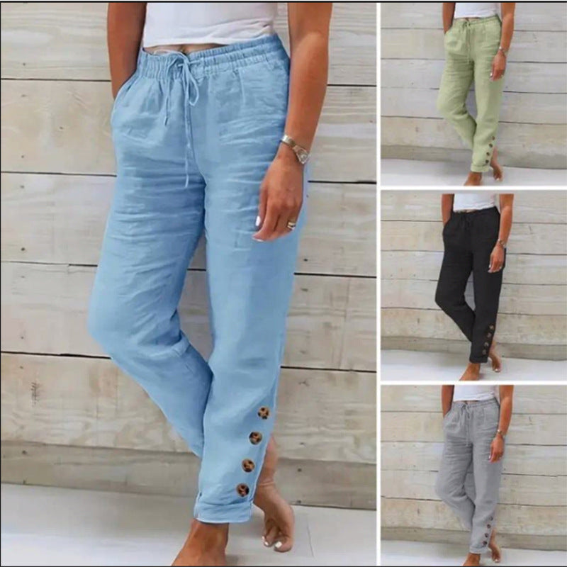 Pantalón ligero para dama con cintura ajustable