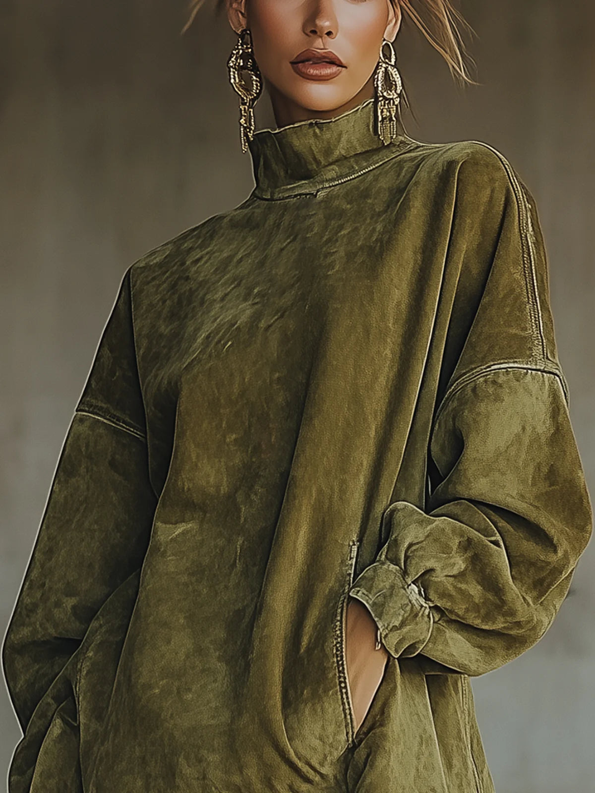 Vestido Mujer Cuello Alto Con Flecos – Estilo Boho Elegante y Cómodo