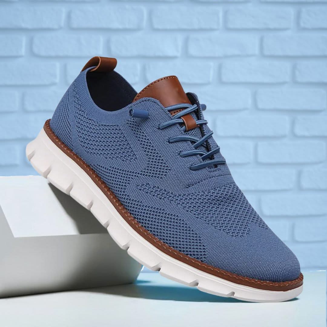 Zapatos de hombre transpirables con cordones y suela flexible