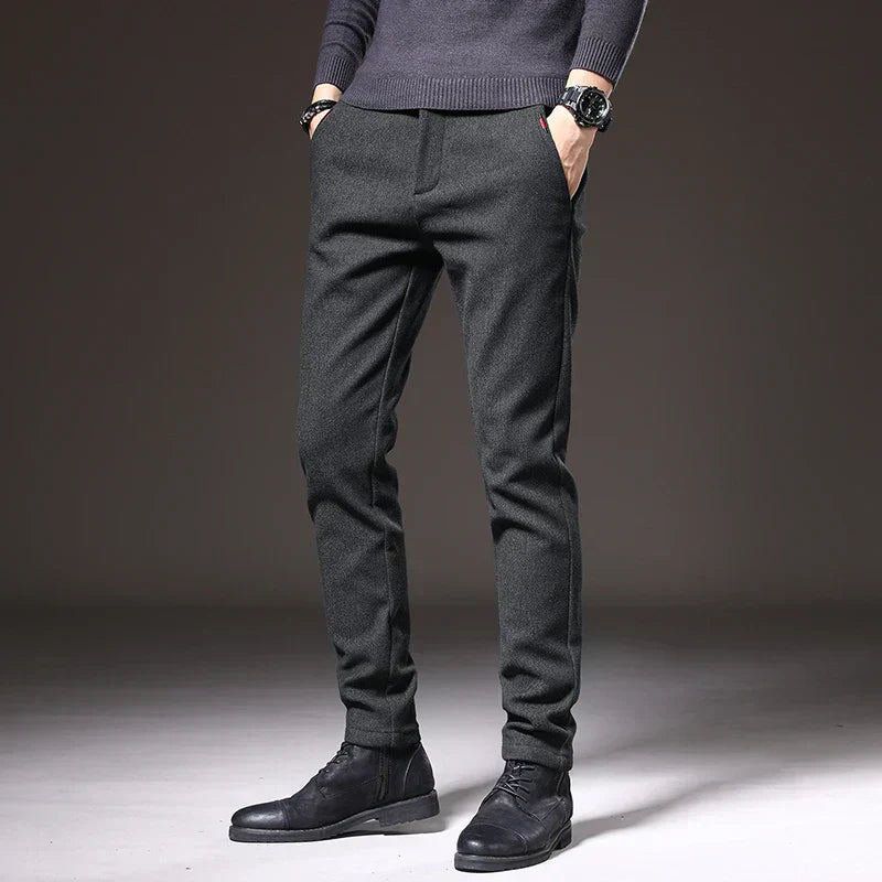 Pantalón vestir hombre slim fit elástico – estilo elegante cómodo para oficina