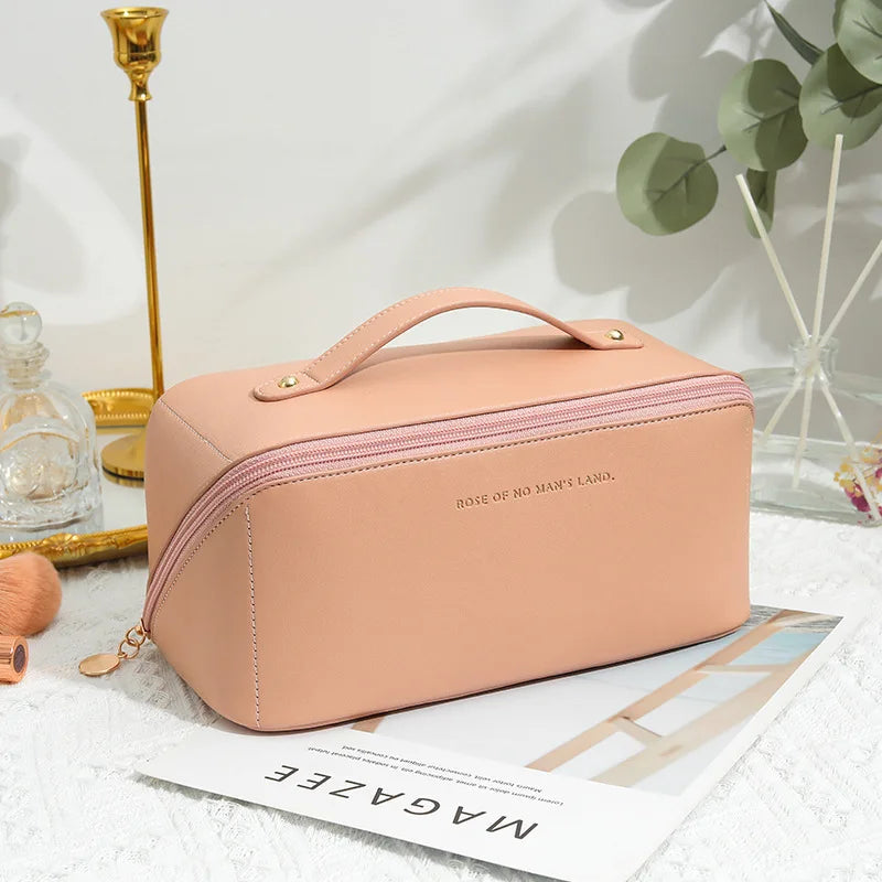 Neceser mujer de viaje para maquillaje con cremallera y asa
