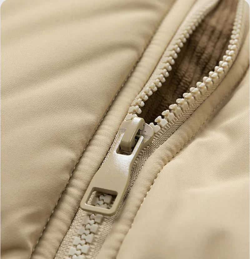 Chaqueta acolchada para hombre con capucha y cremallera