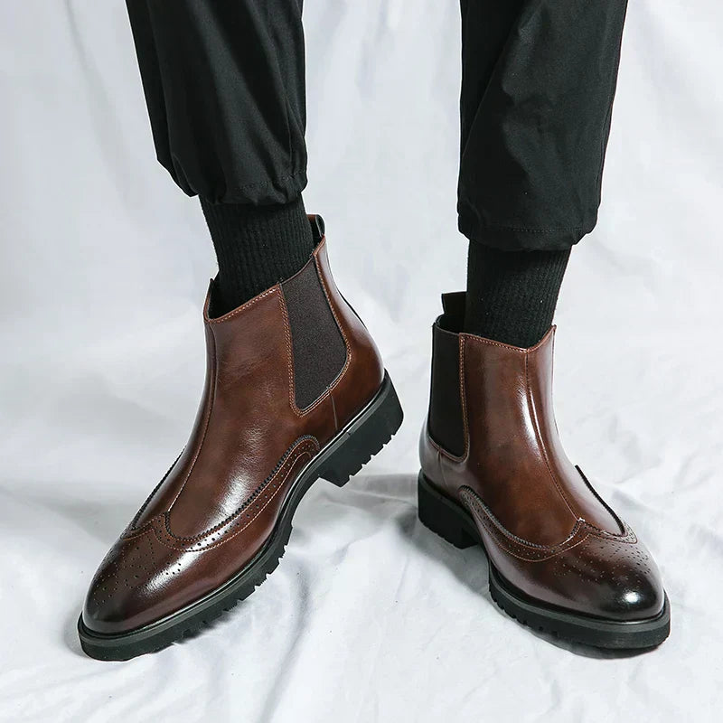 Botas Chelsea hombre sin cordones acabado refinado – botines elegantes diarios