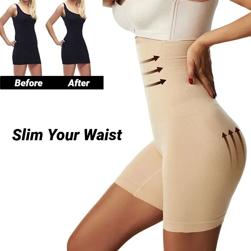 Faja short mujer sin costuras de cintura alta control abdomen
