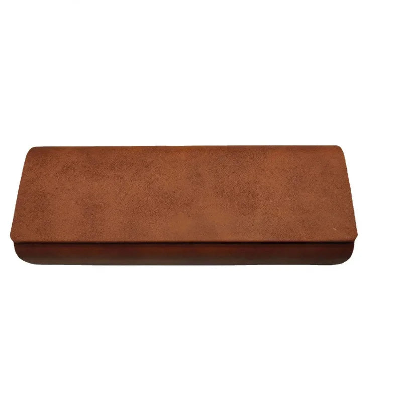 Estuche rígido unisex para gafas con diseño plegable y acabado PU