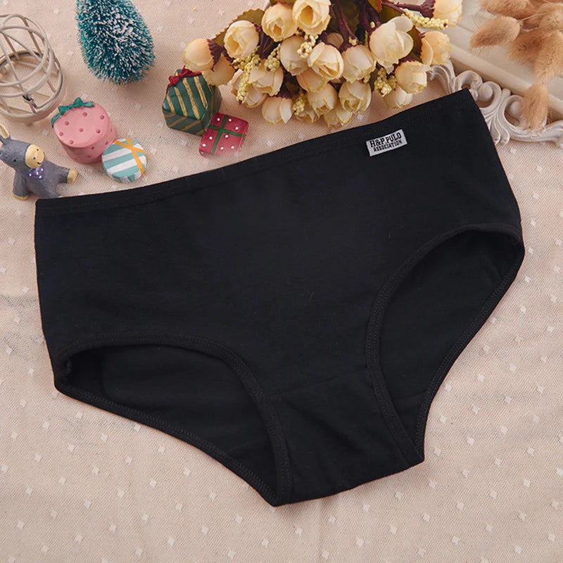 Pack 7 bragas mujer algodón elástico de talle medio