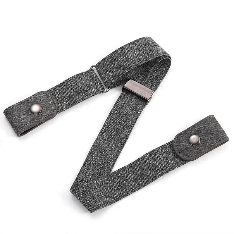 Bande de taille élastique réglable en toile, ceinture Invisible sans boucle pour femmes et hommes, pantalon en Jean, robe sans boucle, facile à porter