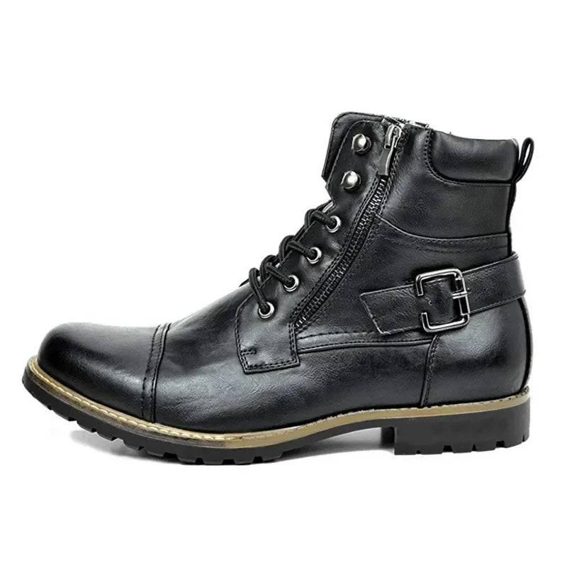 Botas hombre con cordones cuero resistente – botines cómodos estilo urbano