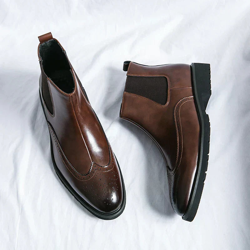 Botas Chelsea hombre sin cordones acabado refinado – botines elegantes diarios