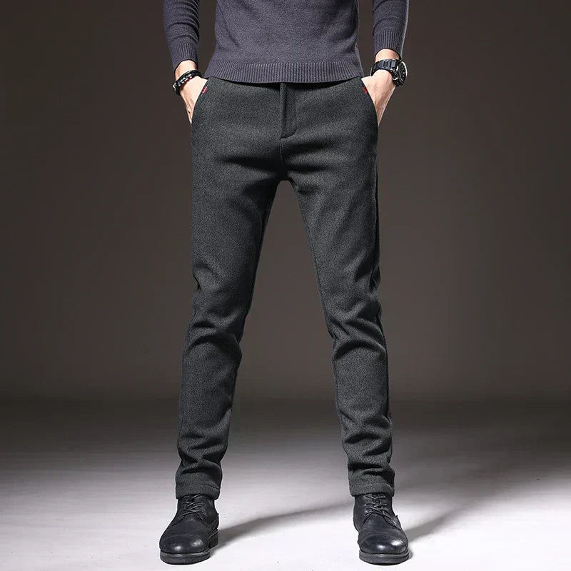 Pantalón vestir hombre slim fit elástico – estilo elegante cómodo para oficina